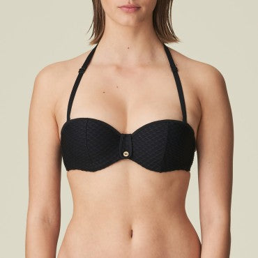 Marie Jo Swim Brigitte bikinitop med bøjle vatteret stropløs black Sort 3