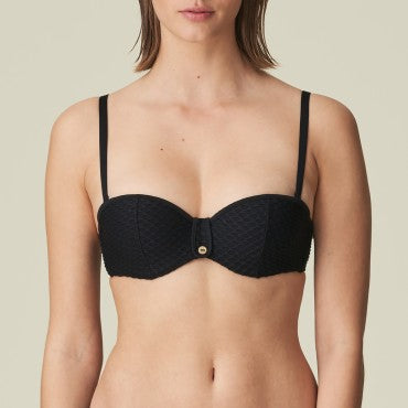 Marie Jo Swim Brigitte bikinitop med bøjle vatteret stropløs black Sort 2