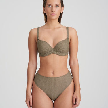 Marie Jo Swim Tinjis bikinitop vatteret med bøjle dybt V golden olive Grøn 5