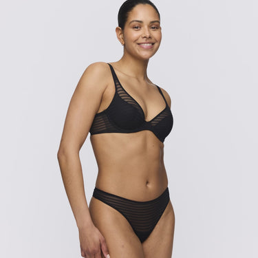 Marie Jo Basyl bh halvt vatteret dybt V black Sort 5