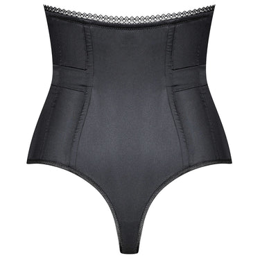Cadolle Gilian Black Satin høj talje trusse med lynlüs black Sort 3