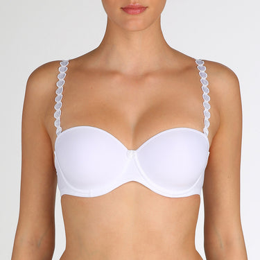 Marie Jo Tom bh vatteret bh stropløs glat t-shirt bh white Hvid 1