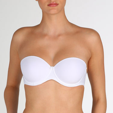 Marie Jo Tom bh vatteret bh stropløs glat t-shirt bh white Hvid 3