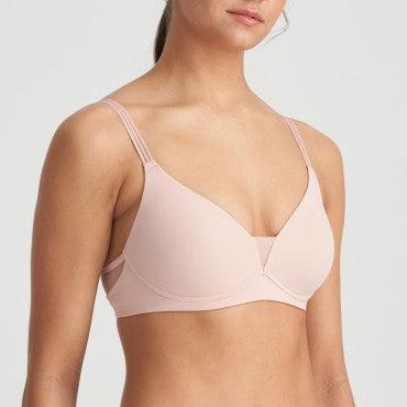 Marie Jo Louie vatteret bh uden bøjle glat t-shirt bh powder rose Beige 2