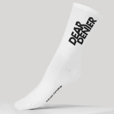 DEAR DENIER Annette Sport Logo strømper white Hvid 1
