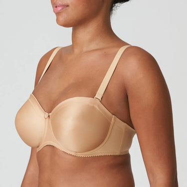 PrimaDonna Satin bh uden søm stropløs cognac beige 4