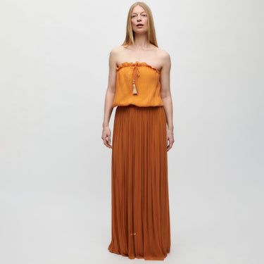 Hanne Bloch Hanne Bloch Square Silk Bandeau badedragt tomato cream 3