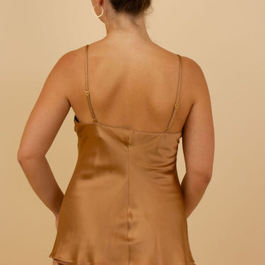 Marjolaine Soie Unie Odon camisole silke fauve Brun 2