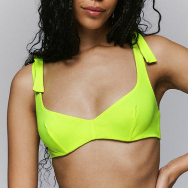 Sarda Denes bikinitop fuld skĂĽl vendbar neon gold 1