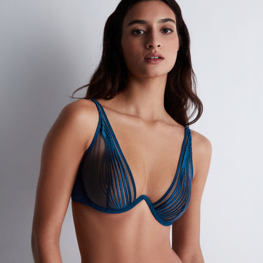 Aubade Sumptuous Waves speciel bh trekant imperial blue BlĂĄ 1