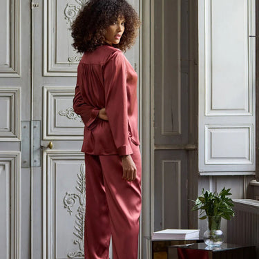Marjolaine Vivianne silke pyjamas piment Lyserød 5