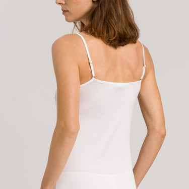 Hanro Satin Deluxe spaghetti top off white Hvid 3