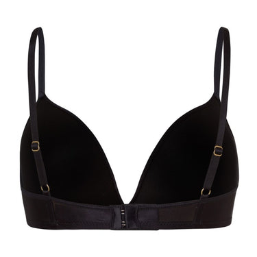 Hanro Satin Deluxe bh vatteret uden bøjle black Sort 7