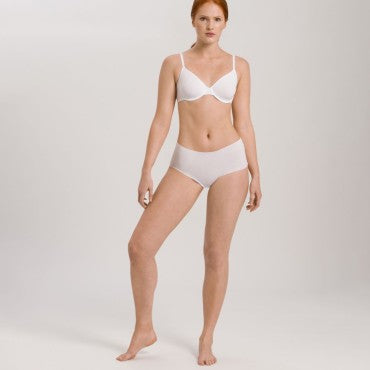 Hanro Invisible Cotton høj talje trusse sømløse trusser uden kanter white Hvid 5