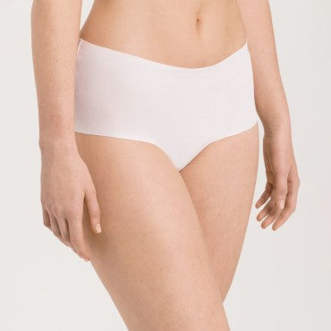 Hanro Invisible Cotton høj talje trusse sømløse trusser uden kanter white Hvid 4