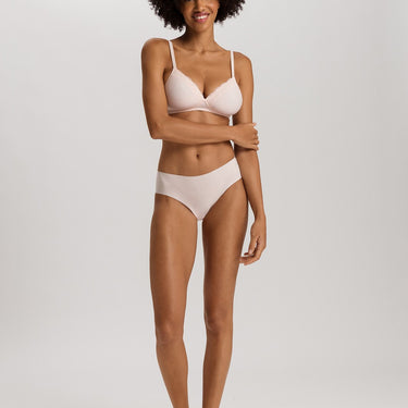 Hanro NY Invisible Cotton MIDI klassisk rio trusse sømløse trusser uden kanter powder Beige 4