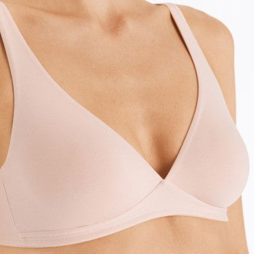 Hanro Cotton Sensation bh uden bøjle trekants bh beige Beige 2