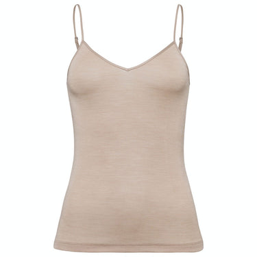 Hanro Woolen Silk spaghetti top sisal Beige 4