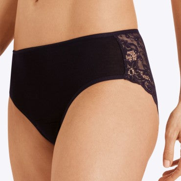 Hanro Moments Midi italiensk trusse black Sort 1