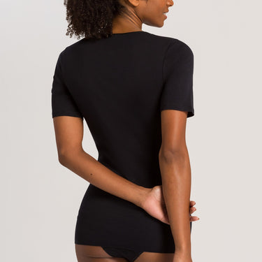 Cotton Seamless T-Shirt kort ærme V-hals