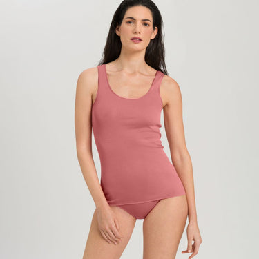 Hanro Cotton Seamless tank top bomuld sweet pepper Lyserød 1