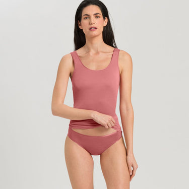 Hanro Cotton Seamless tank top bomuld sweet pepper Lyserød 3