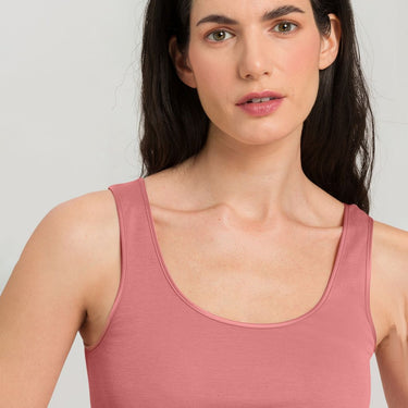 Hanro Cotton Seamless tank top bomuld sweet pepper Lyserød 4
