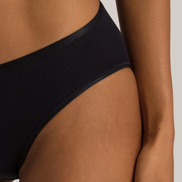 Hanro Cotton Seamless MIDI klassisk rio trusse black Sort 5