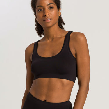 Hanro Touch Feeling bh crop top black Sort 1