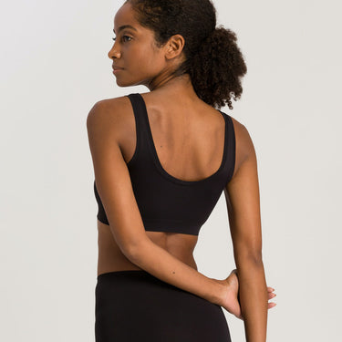 Hanro Touch Feeling bh crop top black Sort 3