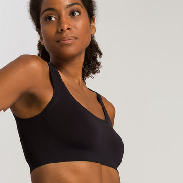 Hanro Touch Feeling bh crop top black Sort 2