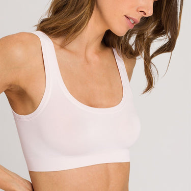 Hanro Touch Feeling bh crop top bonbon Lyserød 2
