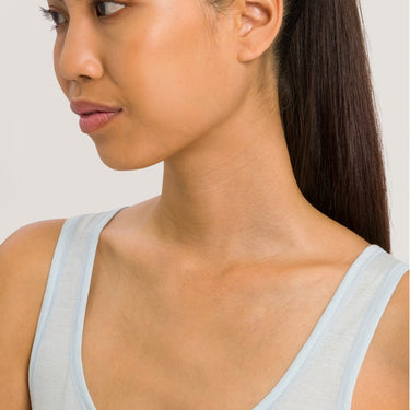 Hanro NY Ultralight tank top bomuld whisp blue BlÄ 4