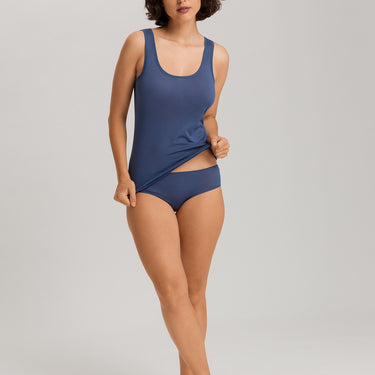 Hanro NY Ultralight tank top bomuld slate blue blÄ 4