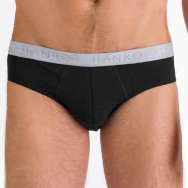Hanro Cotton Essentials 2 stk herre-trusser black Sort 1