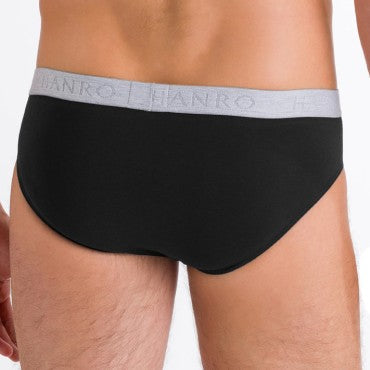Hanro Cotton Essentials 2 stk herre-trusser black Sort 2