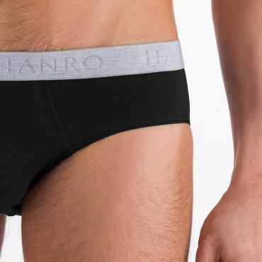 Hanro Cotton Essentials 2 stk herre-trusser black Sort 4