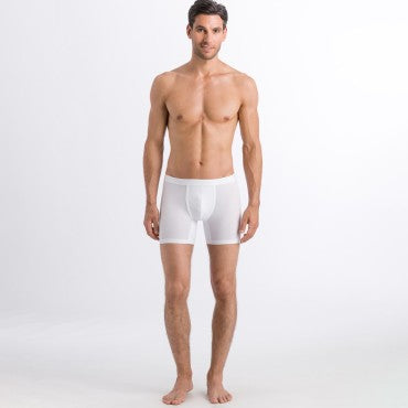 Hanro Cotton Essentials long boxer herre-shorts all white hvid 4