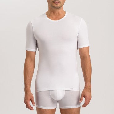 Hanro Natural Function herre-T-Shirt kort ærme rund hals white Hvid 1