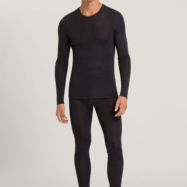 Hanro Woolen Silk herre-leggings anthracite Grå 4