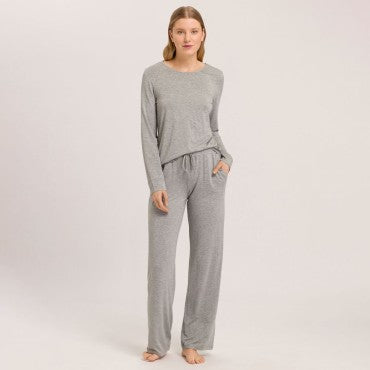 Hanro Natural Elegance T-Shirt med lange ærmer grey melange Grå 3