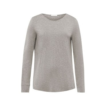 Hanro Natural Elegance T-Shirt med lange ærmer grey melange Grå 5