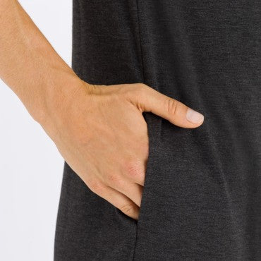 Hanro Natural Elegance natkjole kort ærme 90 cm caviar Grøn 4