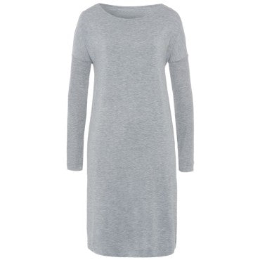 Hanro Natural Elegance natkjole langt ærme grey melange Grå 4