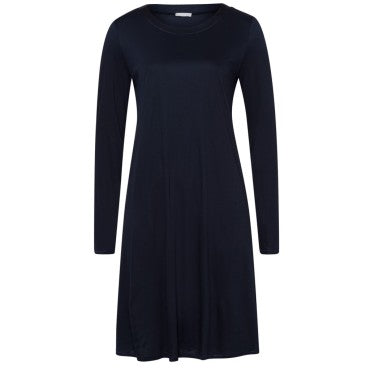Hanro Grand Central natkjole langt ærme 100 cm deep navy Blå 5