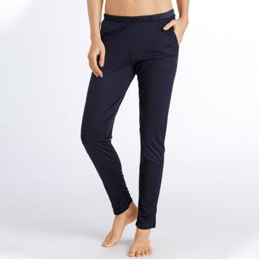 Hanro Grand Central pyjamasbukser lange deep navy Blå 1