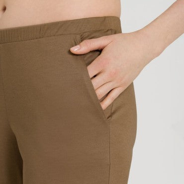 Hanro Grand Central pyjamasbukser lange walnut 3