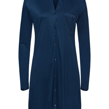 Hanro Grand Central natkjole langt ærme 90 cm mystic blue Blå 5