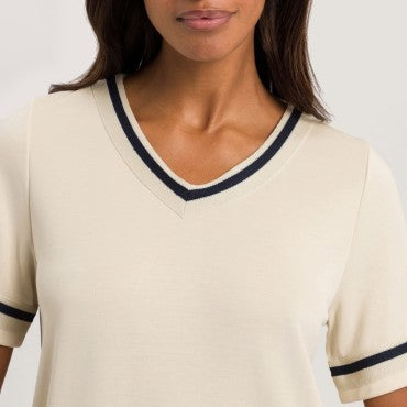 Hanro Madeleine T-Shirt kort ærme warm sand 4