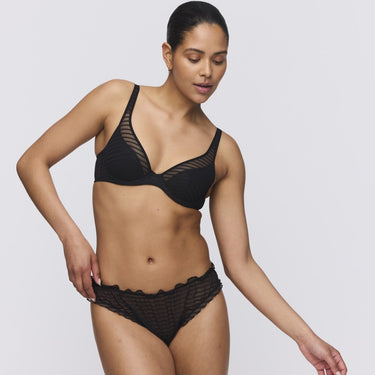 Marie Jo Basyl hipster trusse flæsekant black Sort 4